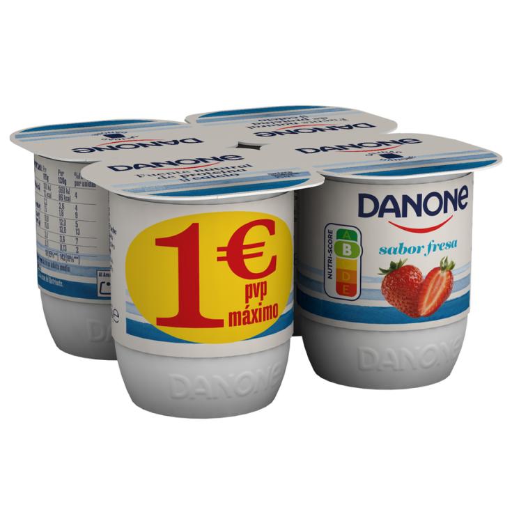 YOGUR SABOR FRESA, 4X120GR DANONE