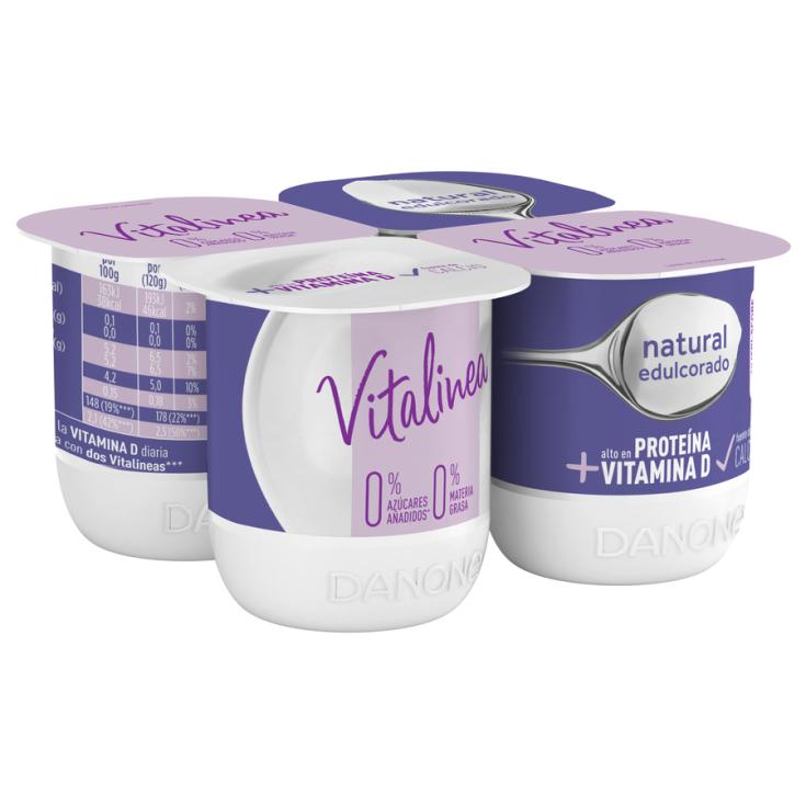 VITALINEA NATURAL EDULCORADO, 4X120GR DANONE