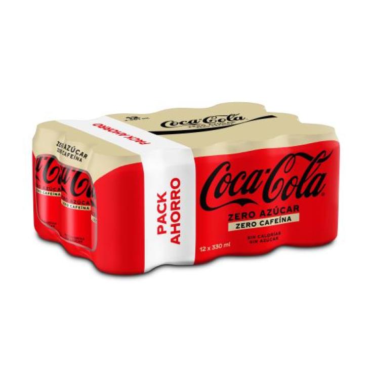 REFRESCO DE COLA ZERO ZERO, 12X330ML COCA COLA