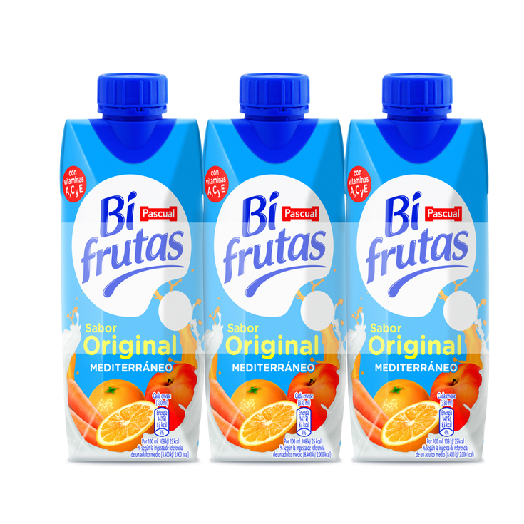 BIFRUTAS MEDITERRANEO ORIGIAL, 3X330ML PASCUAL