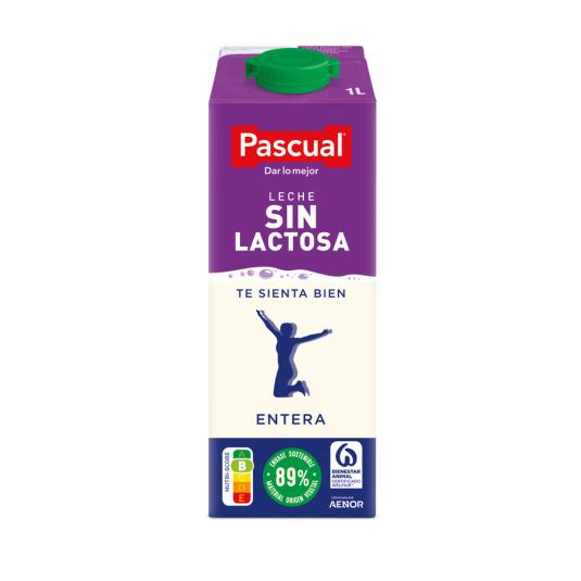 LECHE ENTERA SIN LACTOSA, 1L PASCUAL