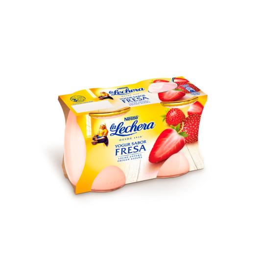 YOGUR SABOR FRESA, 2X125G LA LECHERA