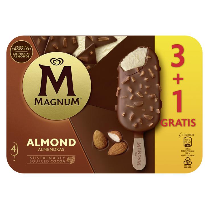 MAGNUM ALMENDRAS , P4 X110G MAGNUM