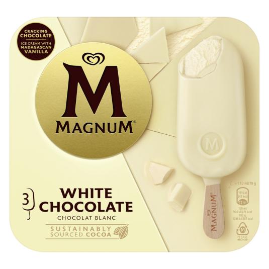 HELADO CHOCOLATE BLANCO, 3X110ML MAGNUM