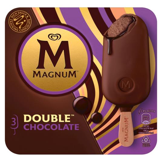 MAGNUM HELADO DOUBLE CHOCOLATE 88ML X3 MAGNUM