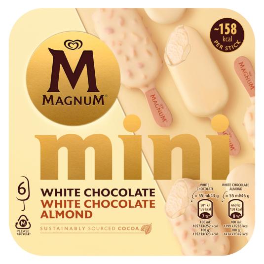 MINI HELADO CHOCOLATE BLANCO ,6X55ML MAGNUM