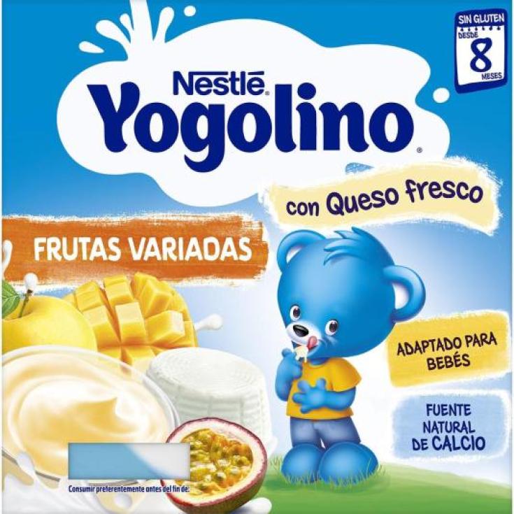 POSTRE LACTEO FRUTA VARIADA, 4X100GR NESTLE YOGOLINO