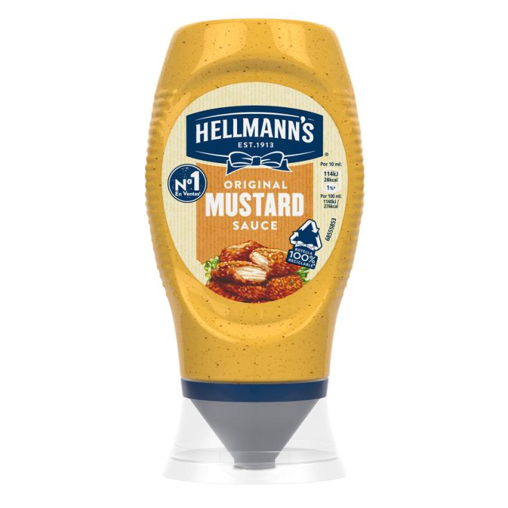 MOSTAZA BOCABAJO, 250ML HELLMANS