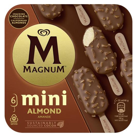 HELADO MINI ALMENDRA, PK 6X55ML MAGNUM