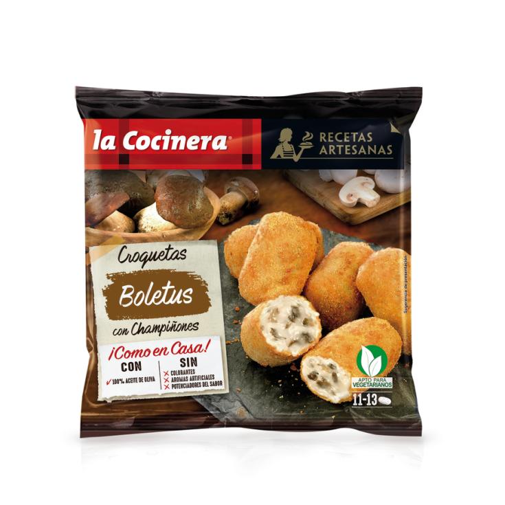 CROQUETAS DE BOLETUS CON CHAMPIÑONES BOLSA 400 G LA COCINERA