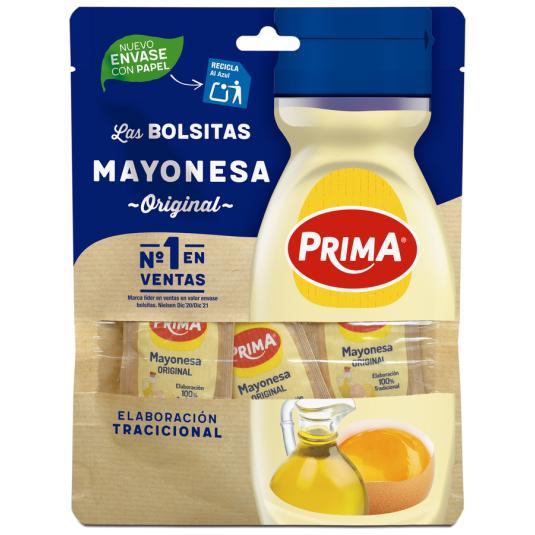 MAYONESA EN BOLSITAS, 15 UNIDADES PRIMA