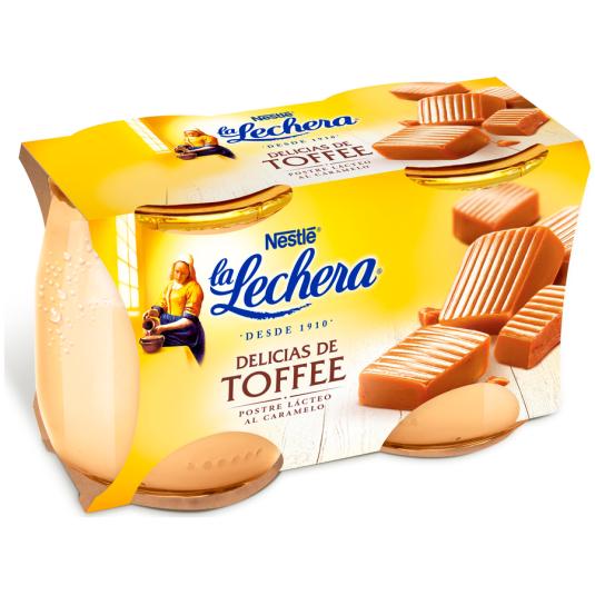 POSTRE DELCIAS TOFFEE PACK2 , 250G LA LECHERA